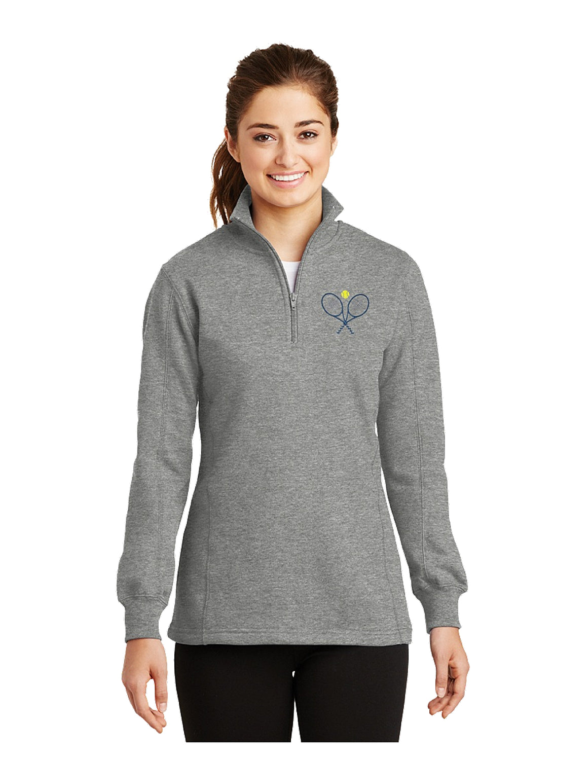 Tennis Quarter Zip Monogrammed Jacket Sweatshirt Pullover
