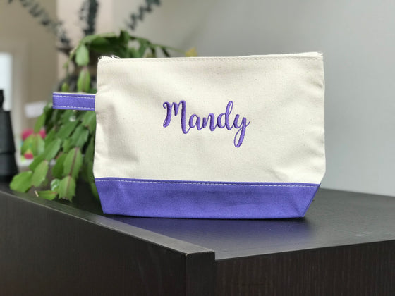 Classic Canvas Toiletry Cosmetic Bag