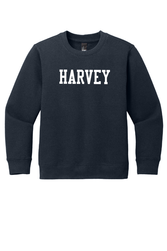 Harvey School Youth Pullover Crewneck Sweatshirt - Collegiate Straight
