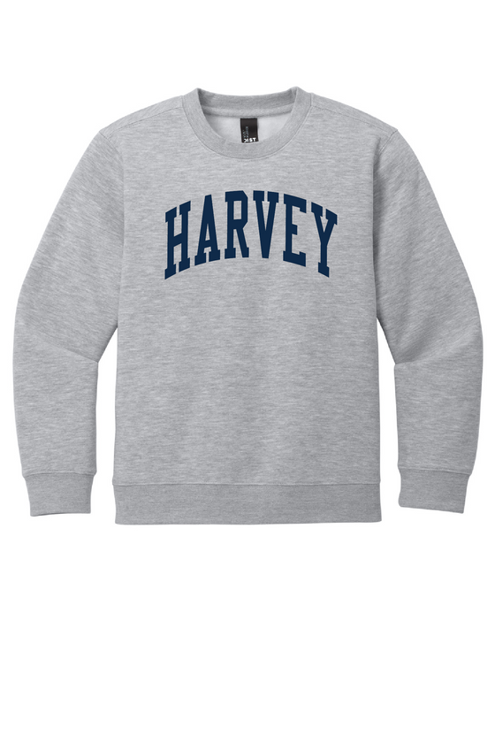 Harvey School Youth Pullover Crewneck Sweatshirt - Collegiate Arc