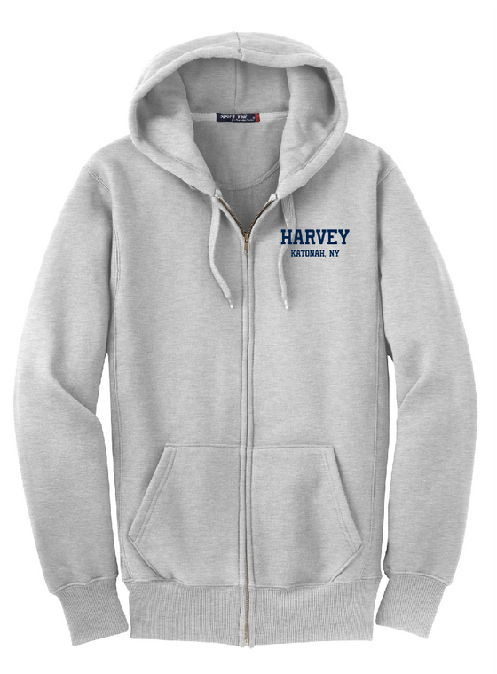 Harvey School Super Heavyweight Full Zip Hooded Sweatshirt