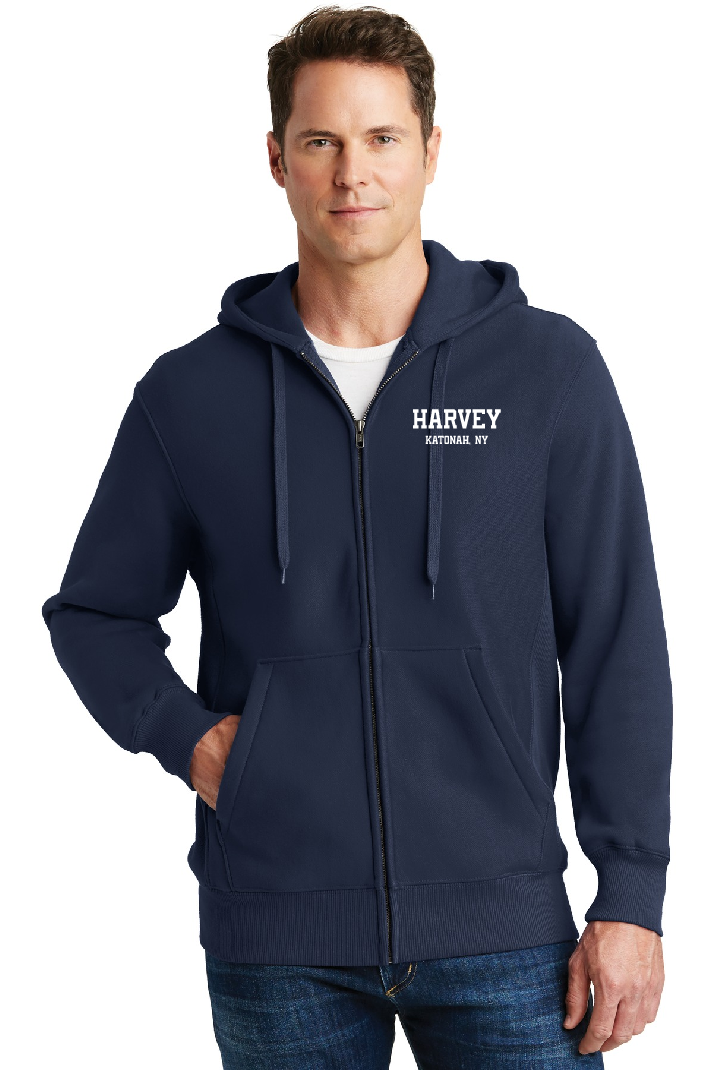 Harvey School Super Heavyweight Full Zip Hooded Sweatshirt