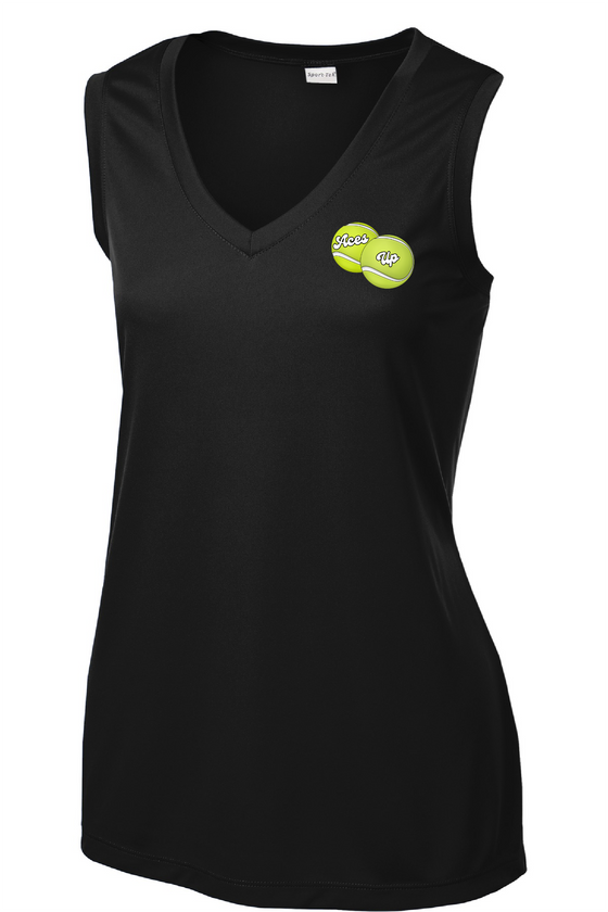 Aces Up Tennis V-Neck Sleeveless Top