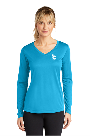 Women's IC Paddle Long Sleeve V Neck Wicking Tee