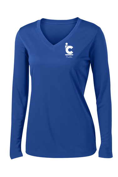 Women's IC Paddle Long Sleeve V Neck Wicking Tee