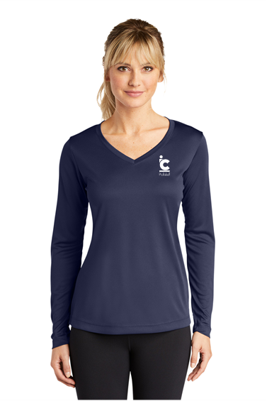 Women's IC Pickleball Long Sleeve V Neck Wicking Tee