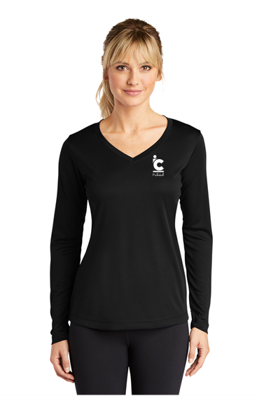 Women's IC Pickleball Long Sleeve V Neck Wicking Tee