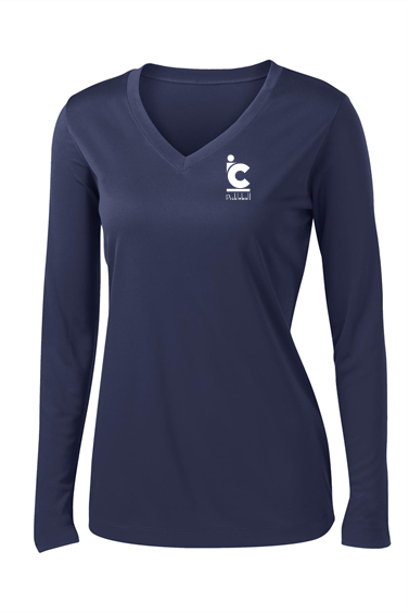 Women's IC Pickleball Long Sleeve V Neck Wicking Tee