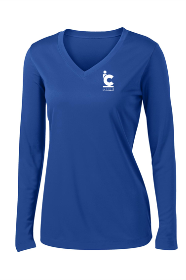 Women's IC Pickleball Long Sleeve V Neck Wicking Tee