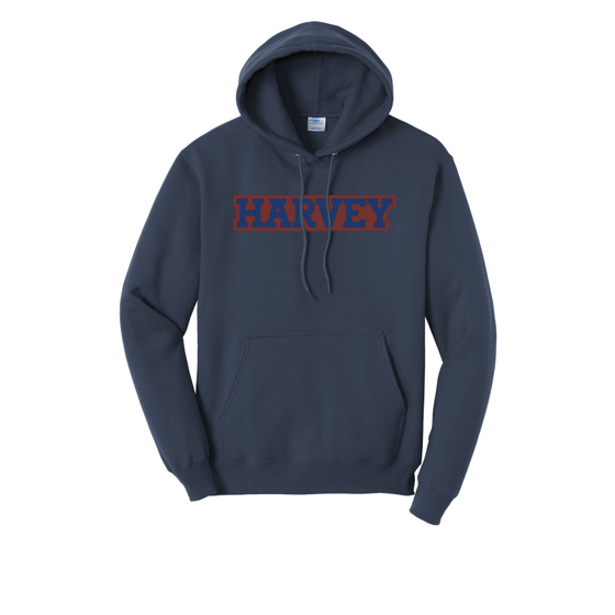 Harvey School Unisex Vintage Applique Hoodie 2
