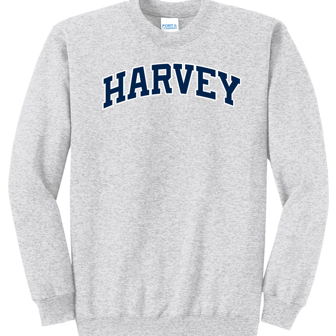 Harvey School Vintage Curved Applique Logo Crewneck Sweatshirt