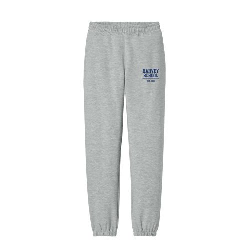 Harvey School Unisex Elastic Bottom Heavyweight Sweatpants Left Hip Logo