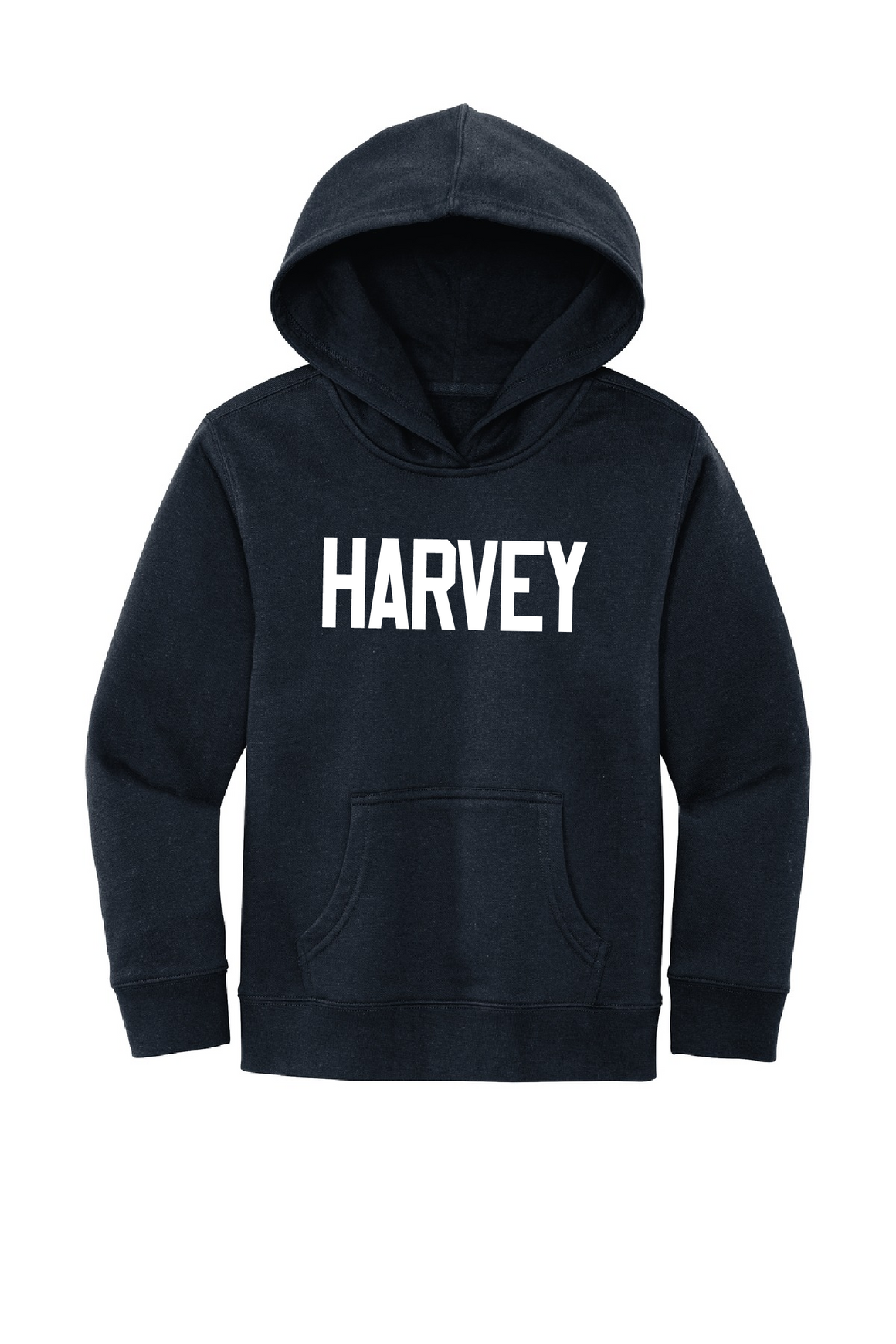 Harvey School Youth Pullover Hoodie Sweatshirt - Straight Block