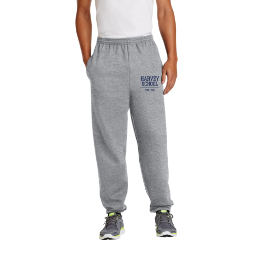 Harvey School Unisex Elastic Bottom Sweatpants Small Logo