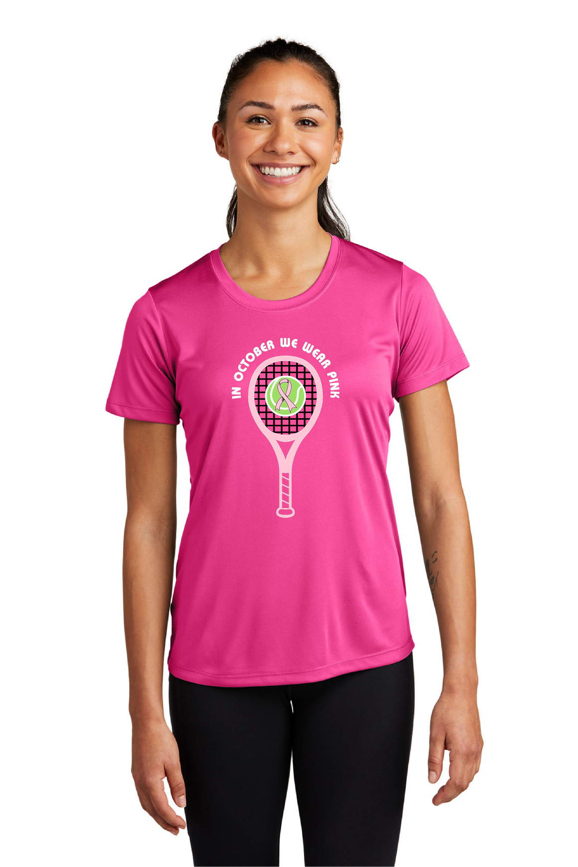 Women's Breast Cancer Awareness IC Tennis Sports Wicking Tee