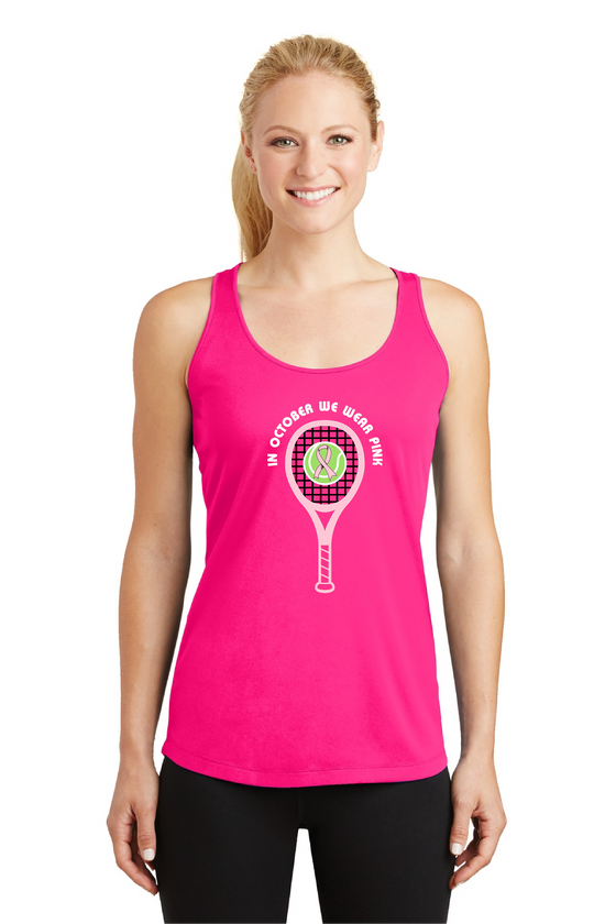 Women's Breast Cancer Awareness IC Tennis Sports Racerback Tank Top