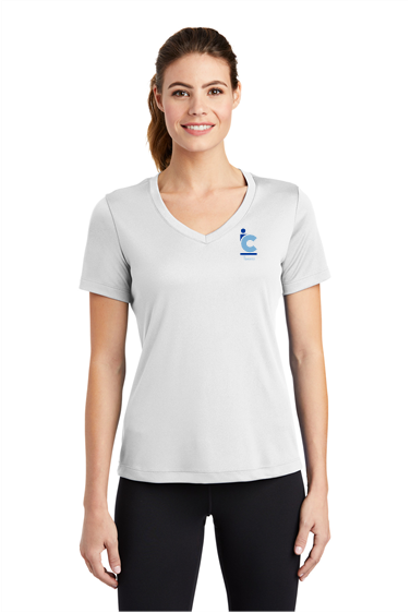 Women's IC Tennis Short Sleeve V Neck Tee