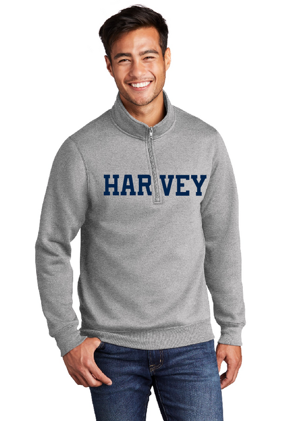 Harvey School 1/4 Zip Pullover Sweatshirt Split Logo
