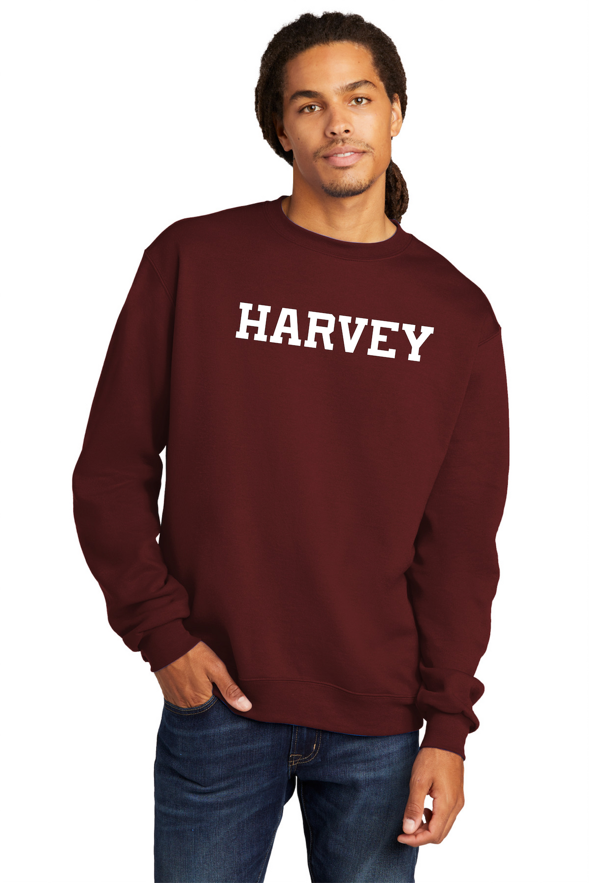 Harvey School Champion Straight Logo Crewneck Sweatshirt