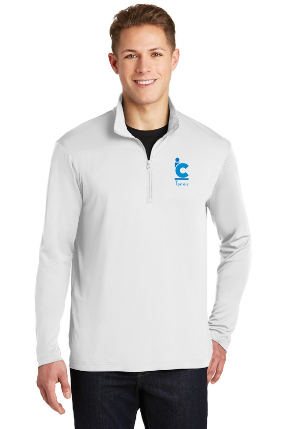 Mens IC Tennis Lightweight Wicking Quarter Zip Pullover