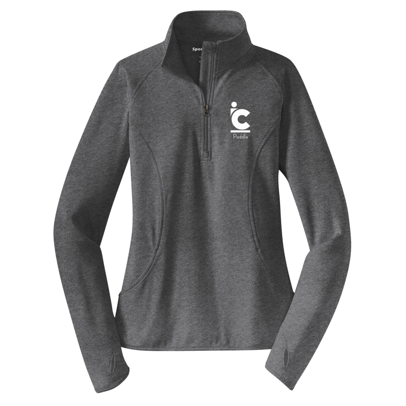 Women's IC Plain Logo Quarter Zip Sports Jacket