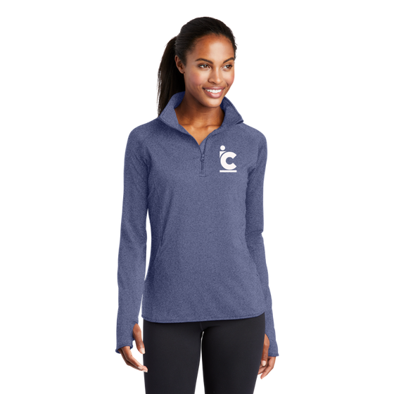 Women's IC Plain Logo Quarter Zip Sports Jacket