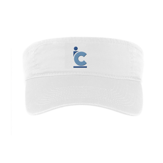 Women's IC Tennis Champion Brand White Visor