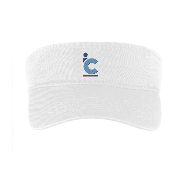 Women's IC Tennis Champion Brand White Visor