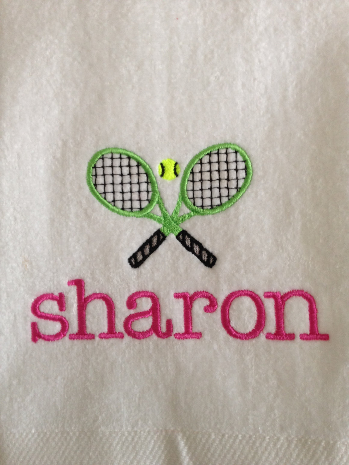 Tennis Racquet Sports Towel (16" x 27") Personalized