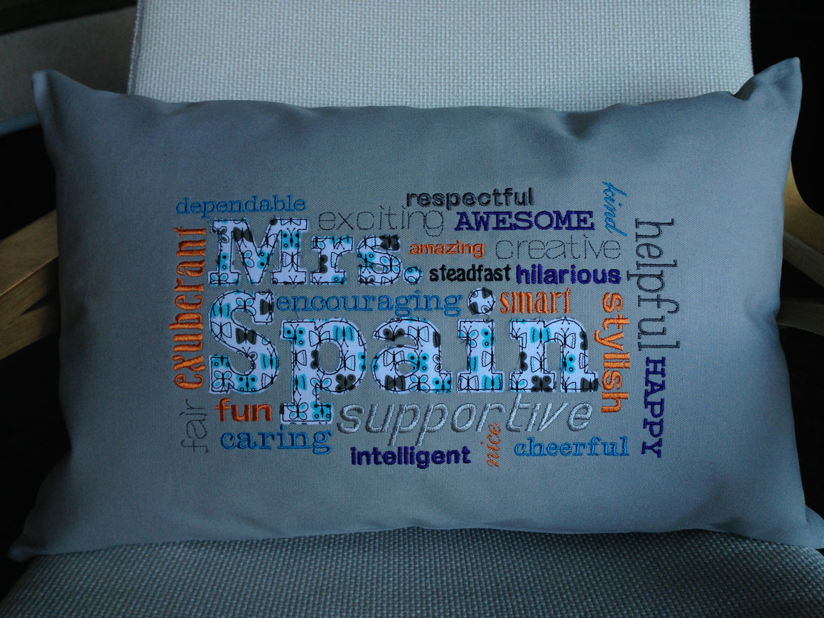 Subway Name Pillow