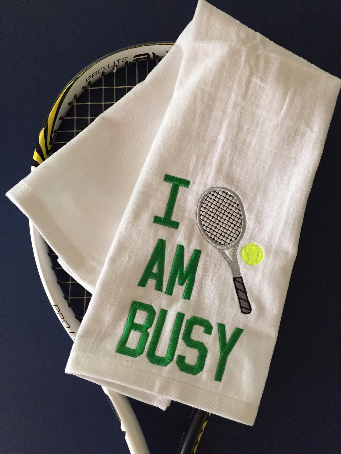 I AM BUSY - Tennis Racquet Sports Towel