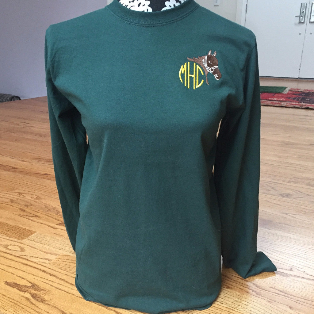 Horse Equestrian Monogrammed T-Shirt (Adult)