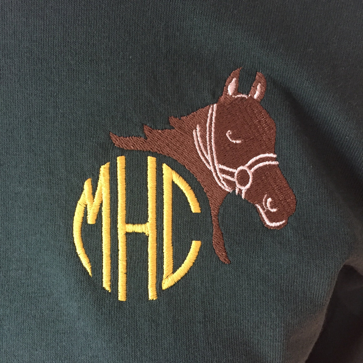 Horse Equestrian Monogrammed T-Shirt (Adult)