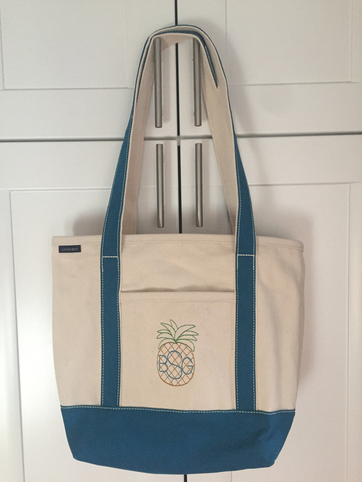 Heavy Weight Custom, Personalized Monogram Boat Tote Bag - Medium, Long Straps