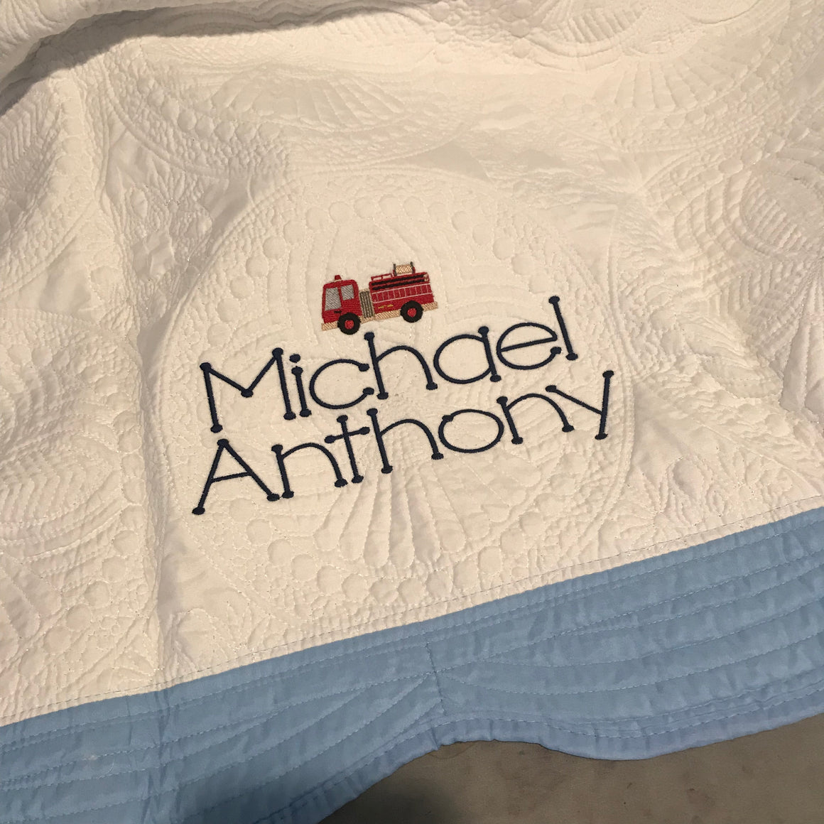 Personalized Christening Baby Quilt / Blanket