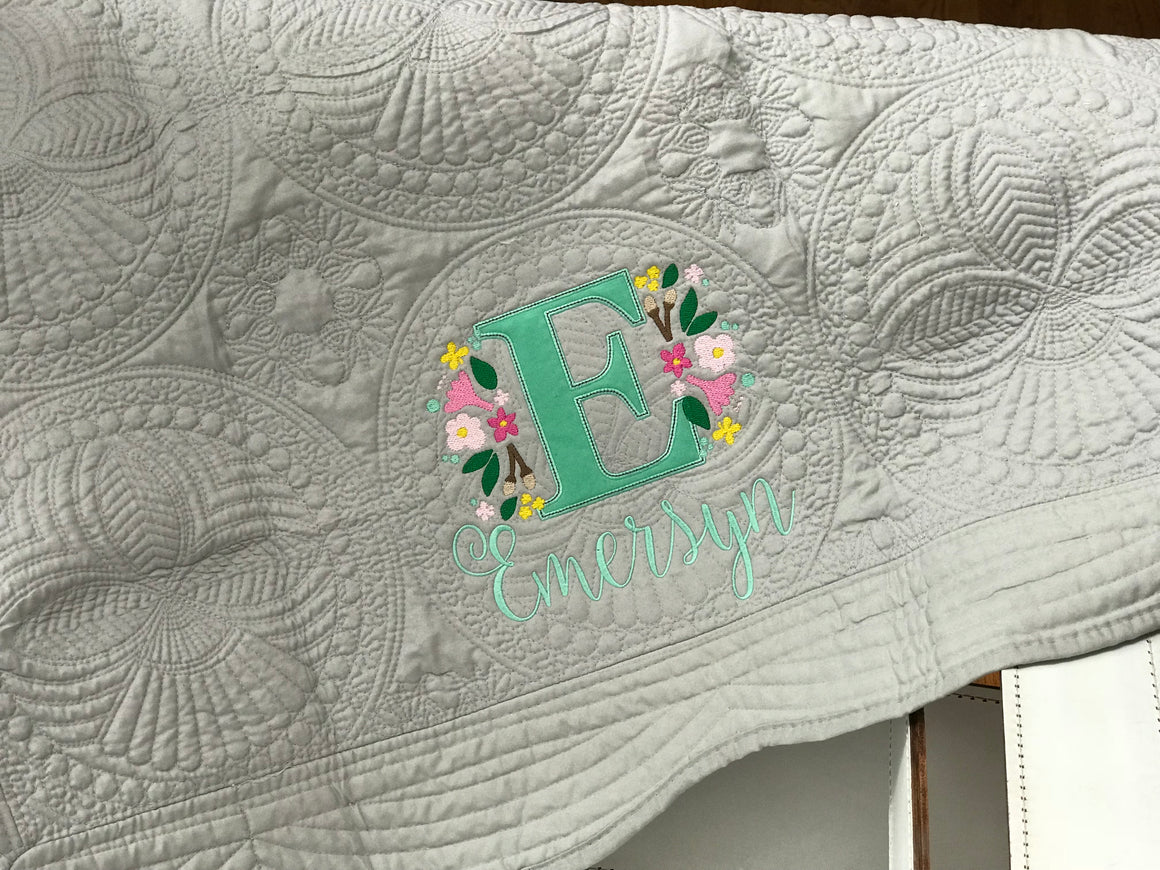 Personalized Christening Baby Quilt / Blanket