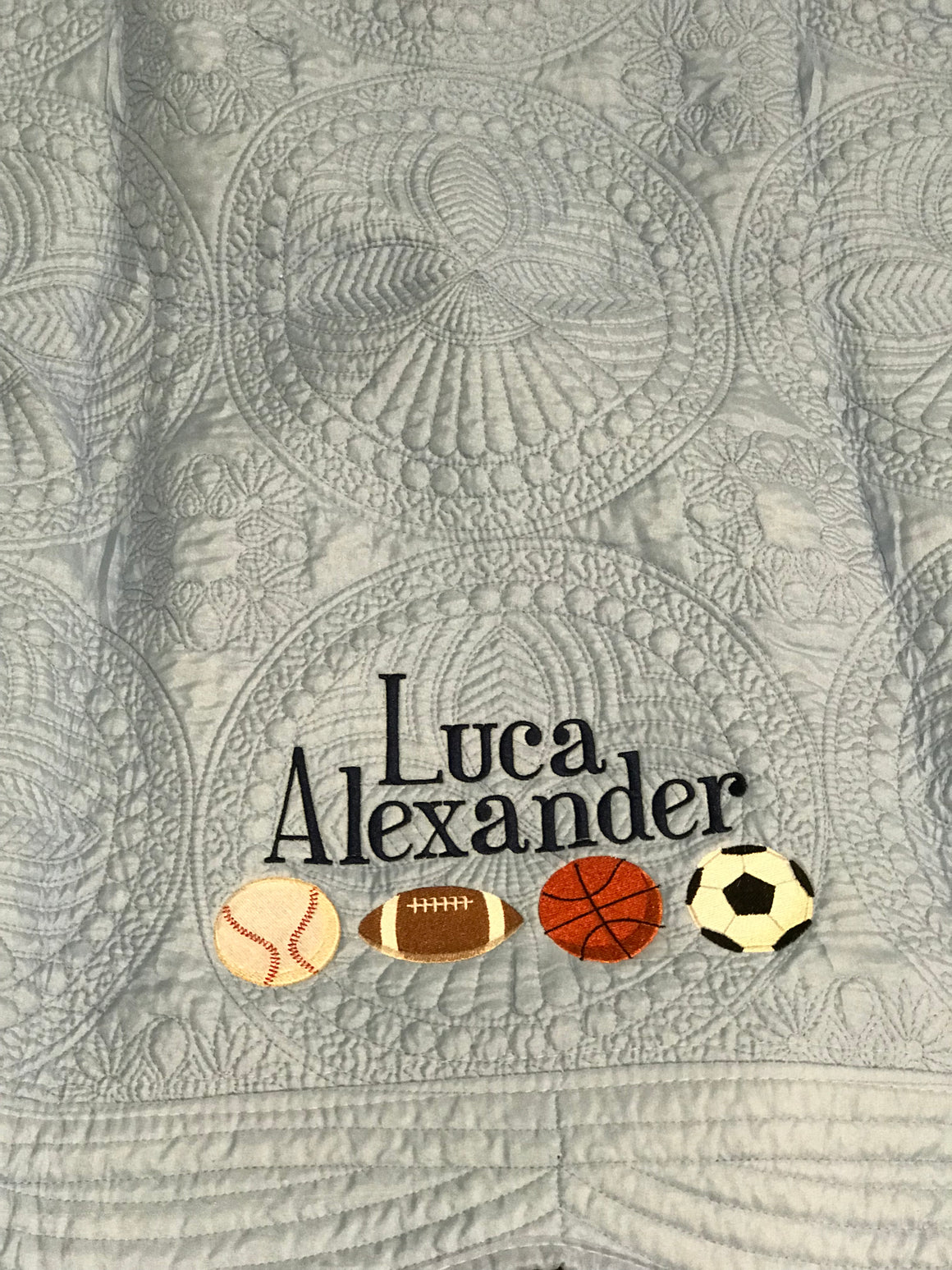 Personalized Christening Baby Quilt / Blanket