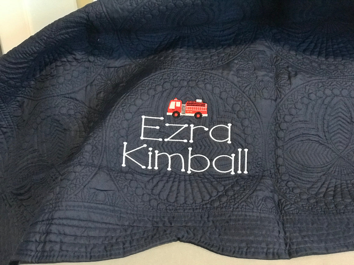 Personalized Christening Baby Quilt / Blanket