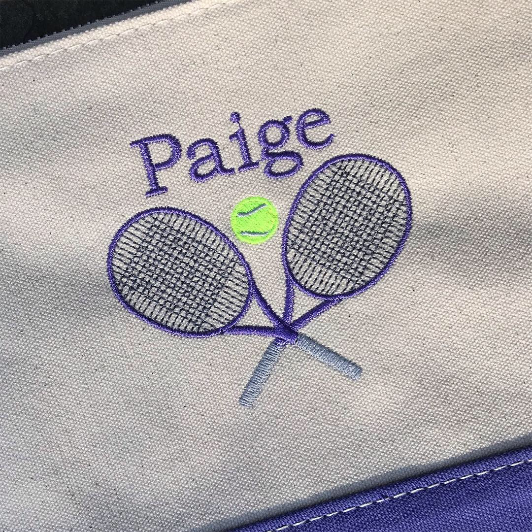 Classic Canvas Tennis Cosmetic Bag
