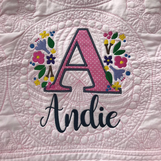 Personalized Christening Baby Quilt / Blanket