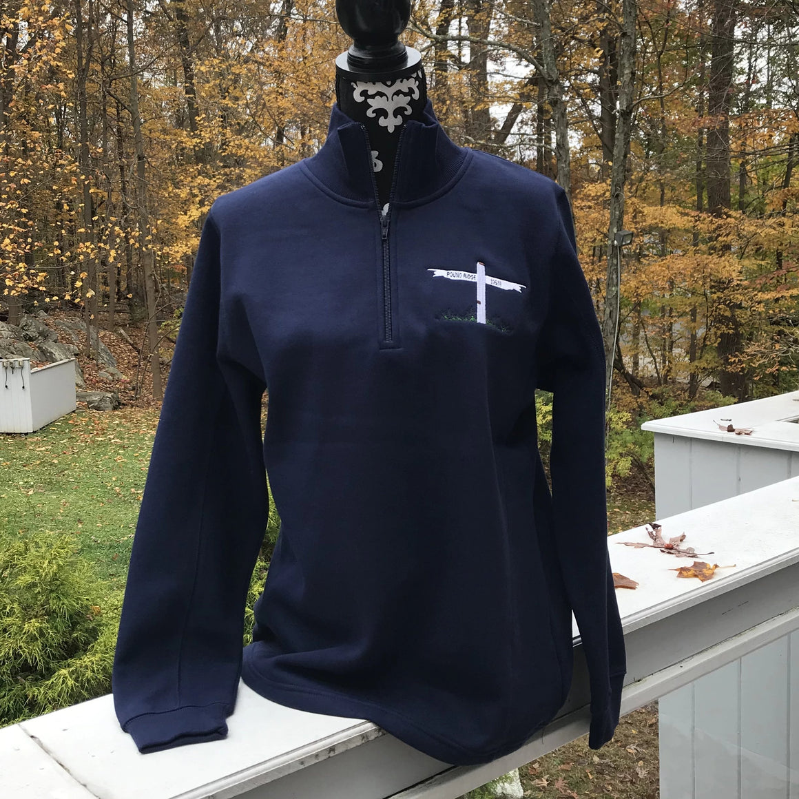 Pound Ridge Pointing Street Sign Quarter Zip Pullover