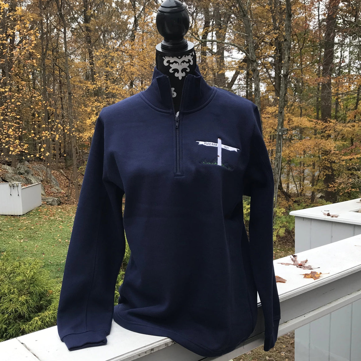 Pound Ridge Pointing Street Sign Quarter Zip Pullover