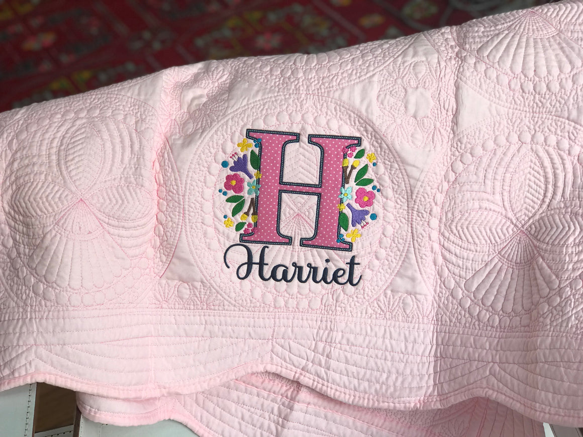Personalized Christening Baby Quilt / Blanket