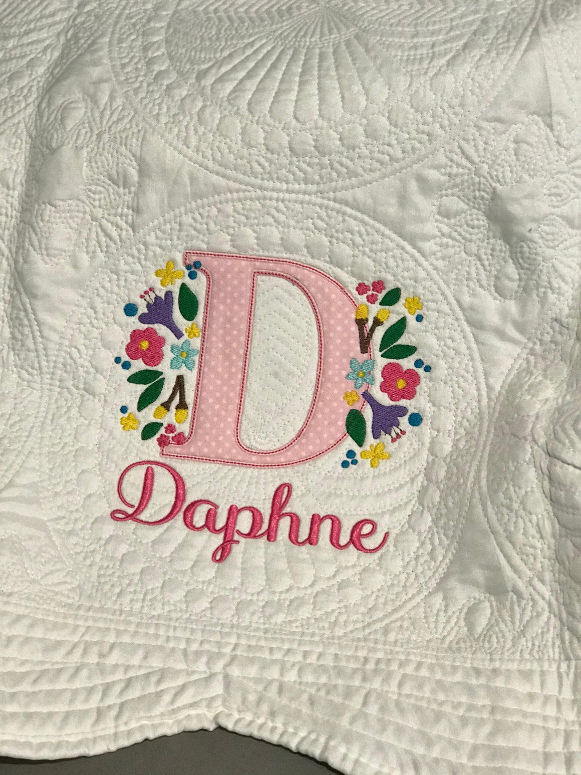 Personalized Christening Baby Quilt / Blanket