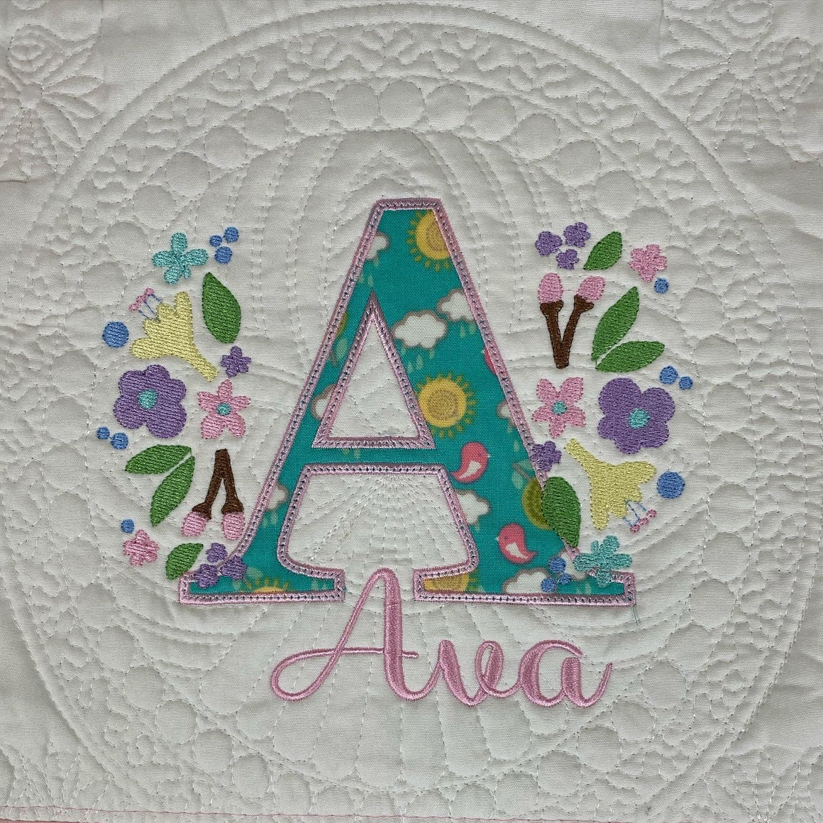 Personalized Christening Baby Quilt / Blanket