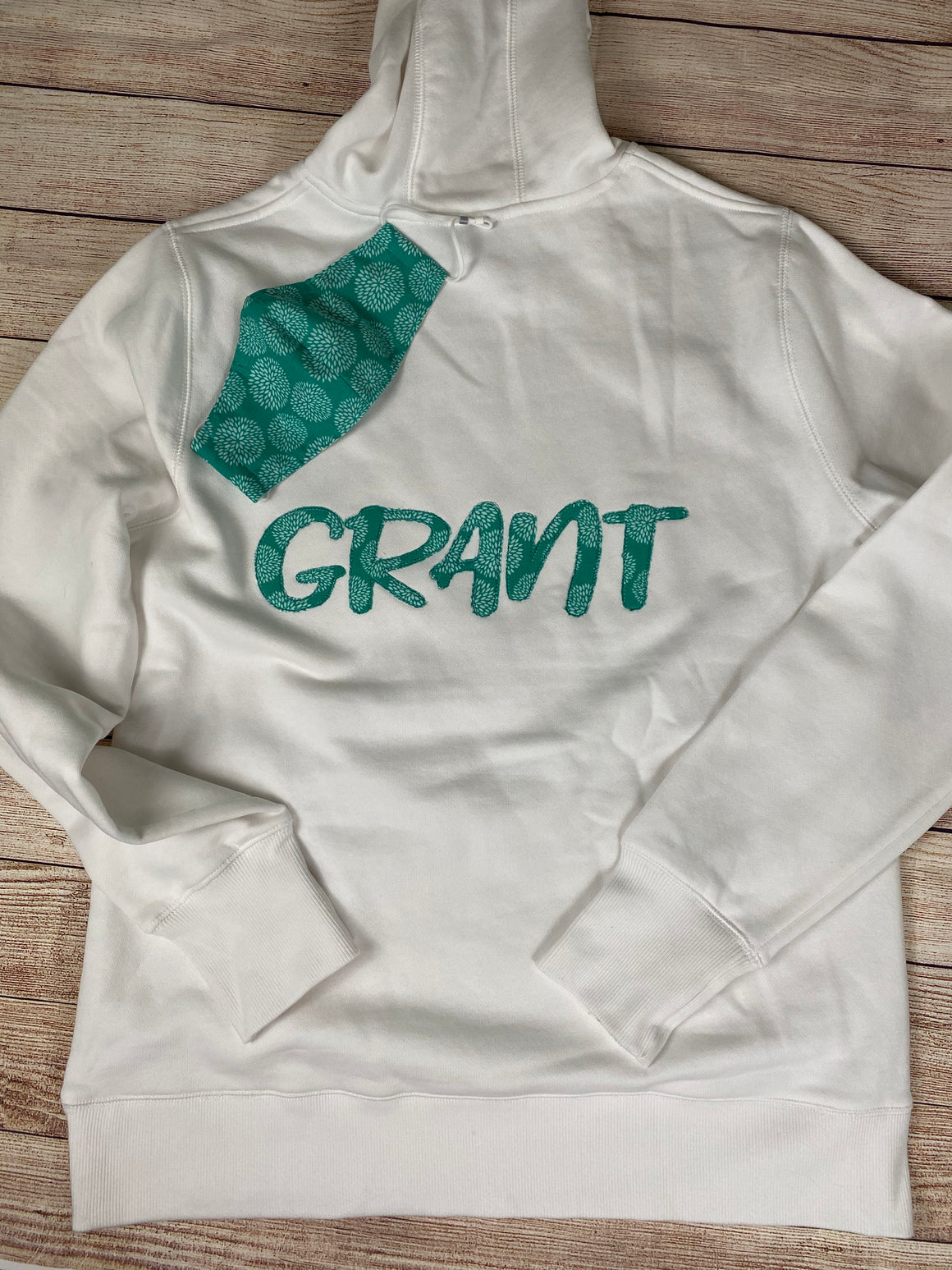 Personalized Hoodie and Matching Mask Sweatshirt Combo Monogram