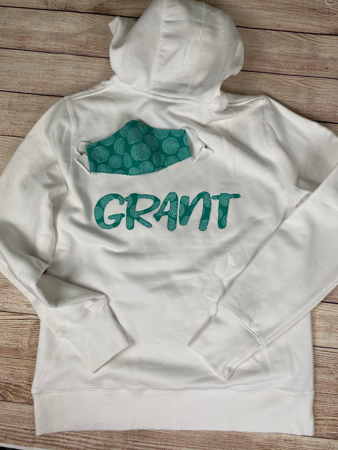 Personalized Hoodie and Matching Mask Sweatshirt Combo Monogram