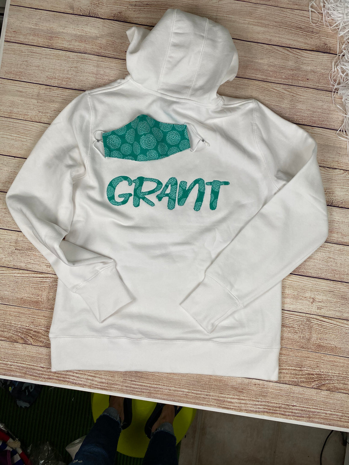 Personalized Hoodie and Matching Mask Sweatshirt Combo Monogram