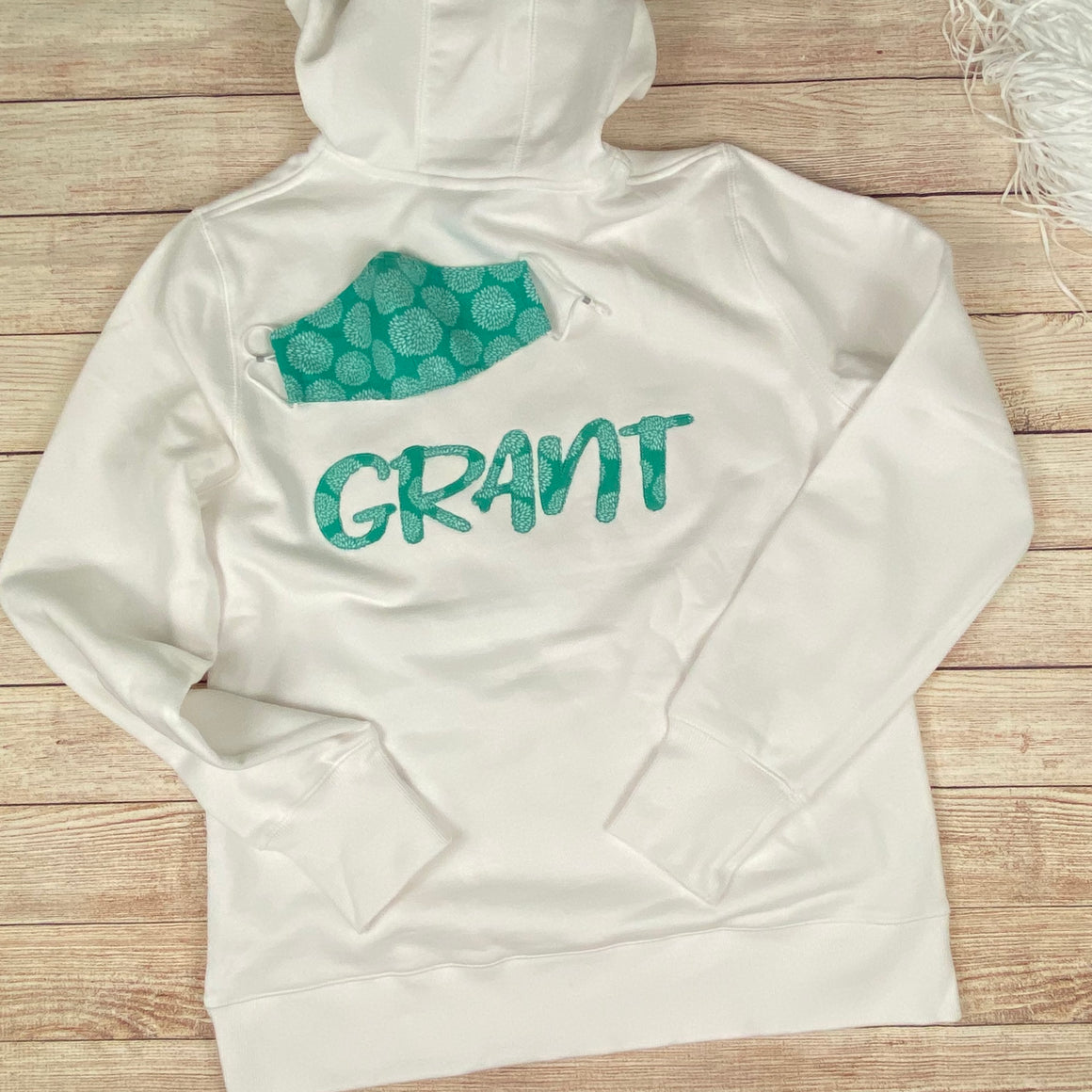 Personalized Hoodie and Matching Mask Sweatshirt Combo Monogram