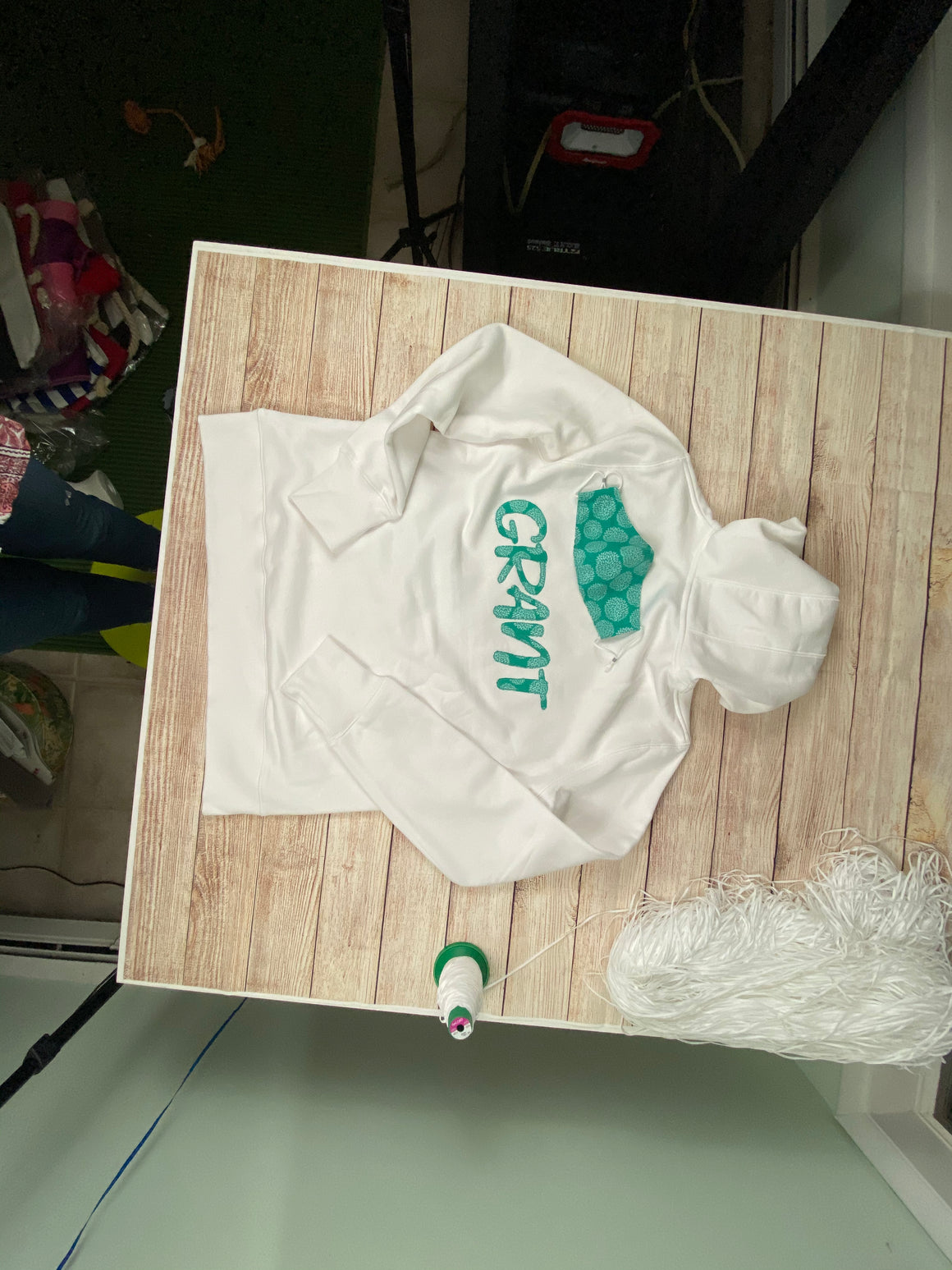 Personalized Hoodie and Matching Mask Sweatshirt Combo Monogram